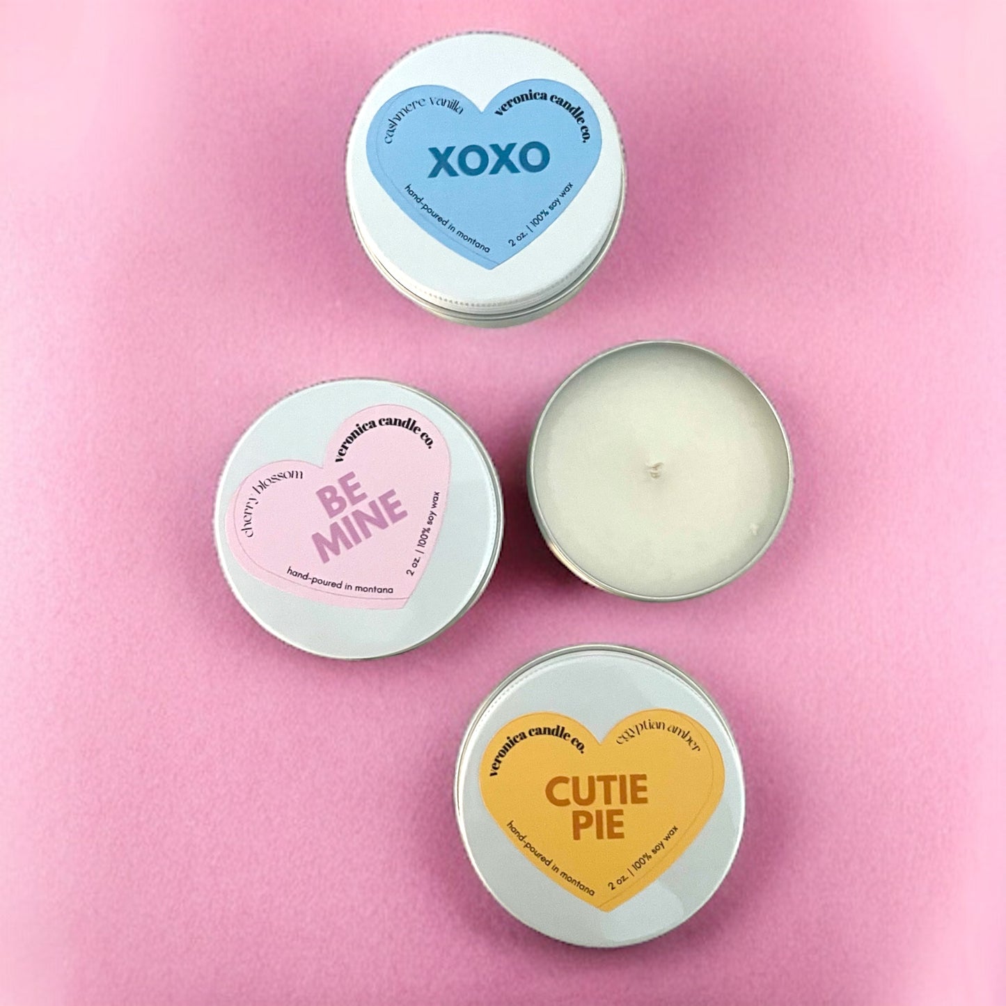 candy heart candles