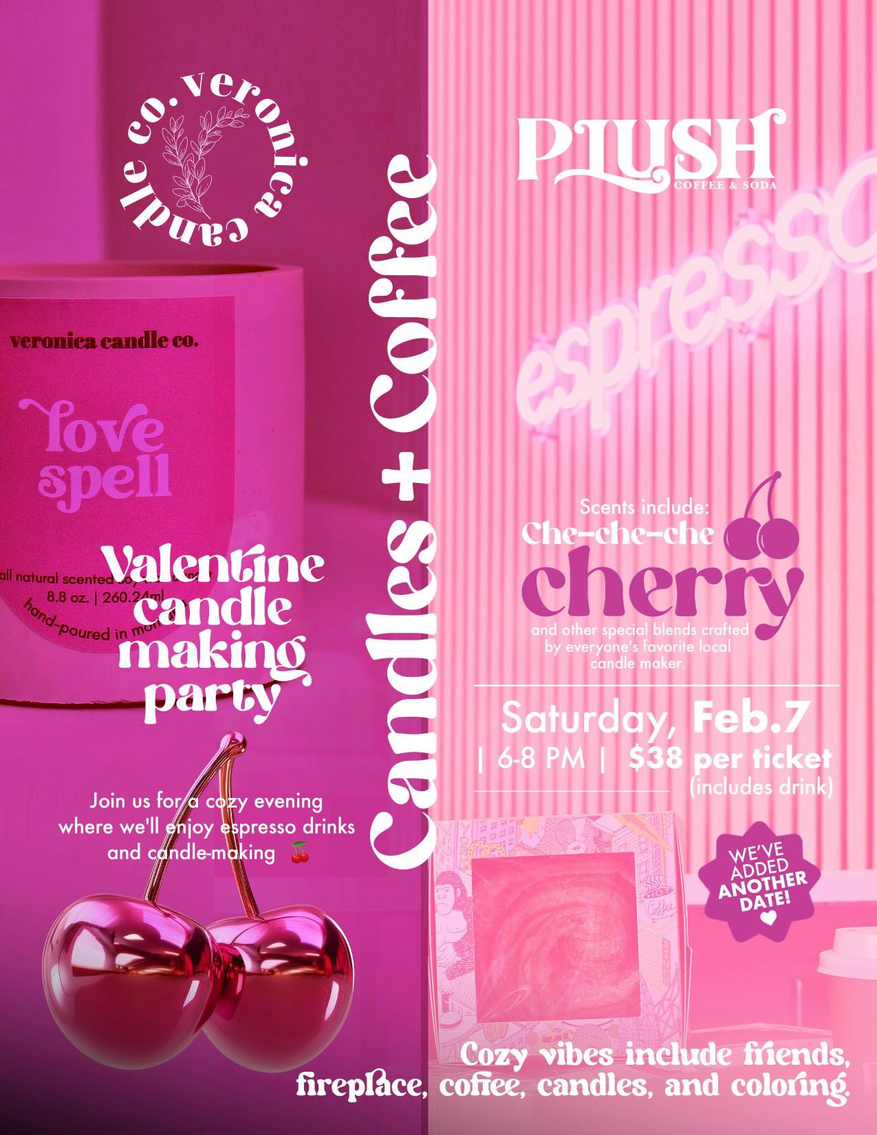 Valentine's Candles + Coffee @ Plush Coffee (2/7)