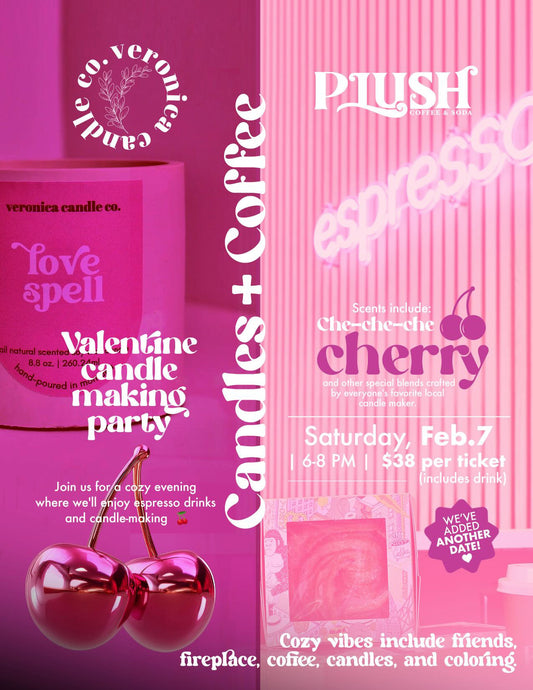 Valentine's Candles + Coffee @ Plush Coffee (2/7)
