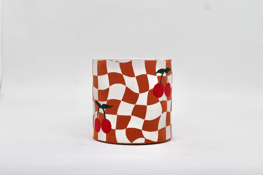 Orange Checker w/ Cherries