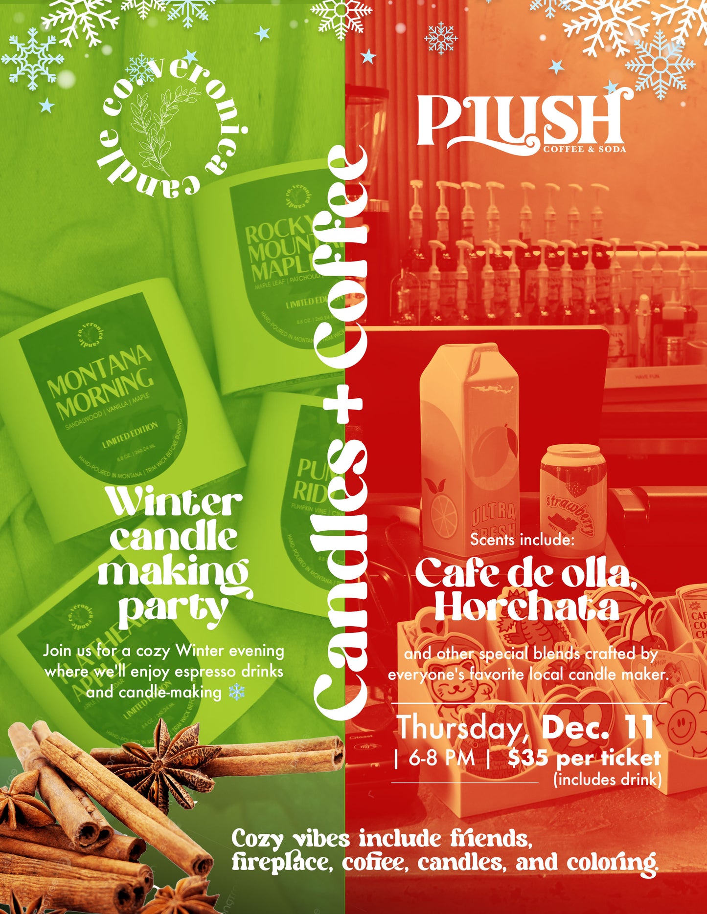 Candles + Coffee @ Plush Coffee